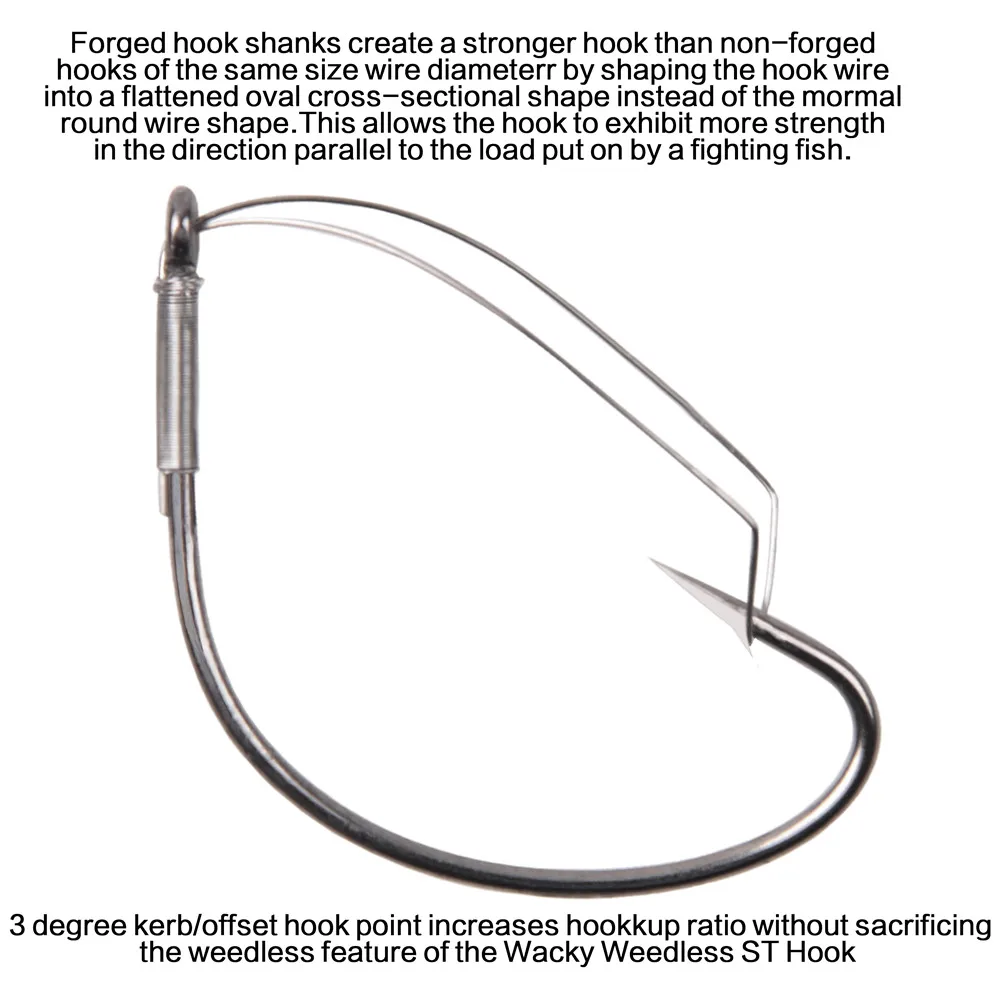 30 Uds. Anzuelo de pesca loco con púas sin malezas de acero rico en carbono, kit de aparejo loco de un solo gancho para aparejos de pesca de lubina - imagen 5