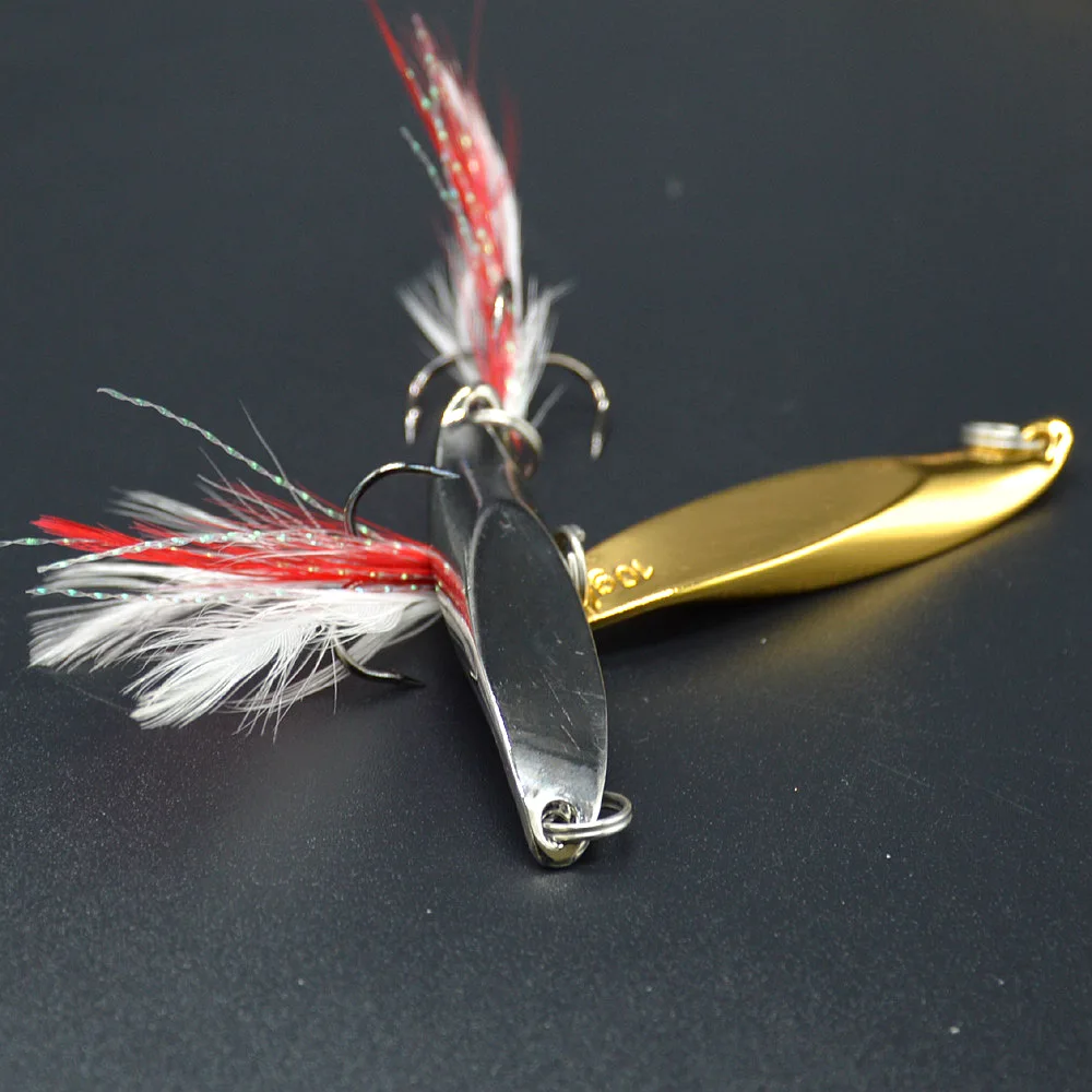 Señuelos de pesca Jigs cebo duro ángulo curvo Jigbait señuelos 10/14/21g plantilla de plumas anzuelos triples lote 2 piezas en oferta - imagen 2