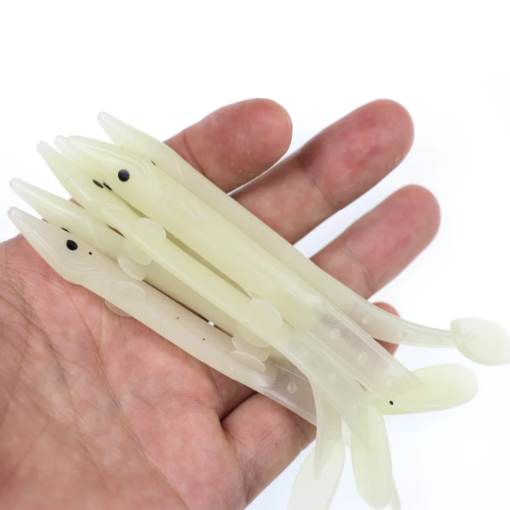 10 Uds. Señuelo de Anguila pequeña para pesca en agua salada, cebo plano suave con ojo para plataforma Sabiki Lumo, Color blanco, verde, rojo y azul - imagen 4