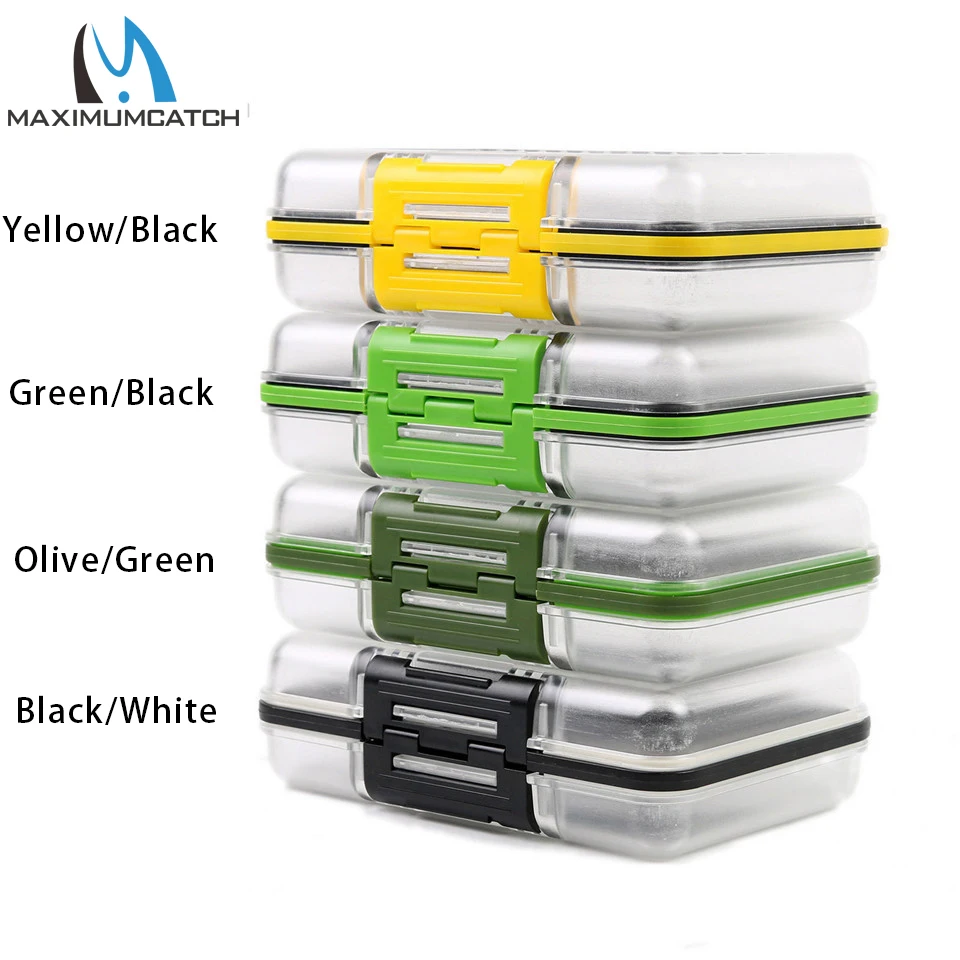 Caja de pesca con mosca Maximumcatch, plástico ABS, doble cara, transparente, impermeable, 150*105*45mm - imagen 3