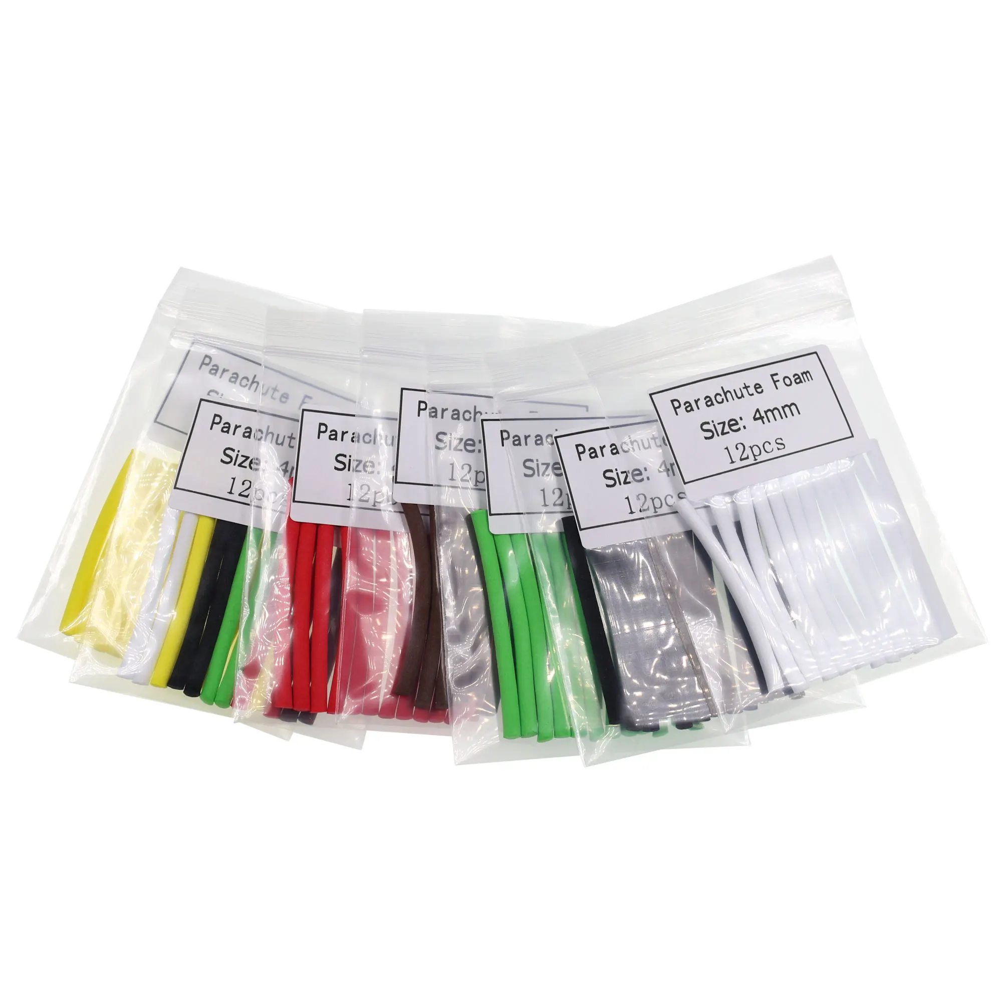 12 Uds., 3mm, 5mm, 8mm, flotador, palo de espuma para pesca, paracaídas, moscas secas, espuma emergente y Zig, espuma de cilindro suave, anzuelo de pesca de carpa - imagen 2