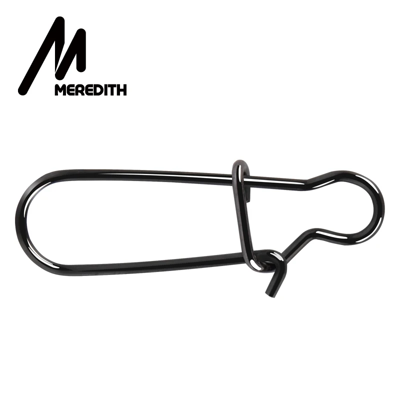 Meredith-Anzuelos de acero inoxidable, herramientas de enganche para pesca, pinzas de cierre rápido, anillos sólidos giratorios de seguridad - imagen 5