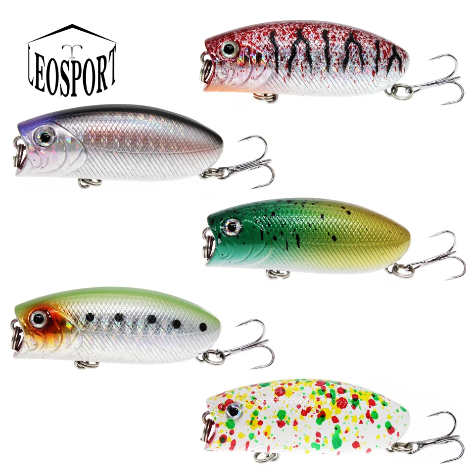 Señuelos de Pesca Wobblers Bait-Isca Trolling-Top Feather-Hooks Water-Bass New Popper Artificial - imagen 2
