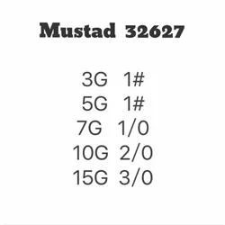Anzuelo Mustad 32627 Jig Head – Cabeza redonda para vinilos