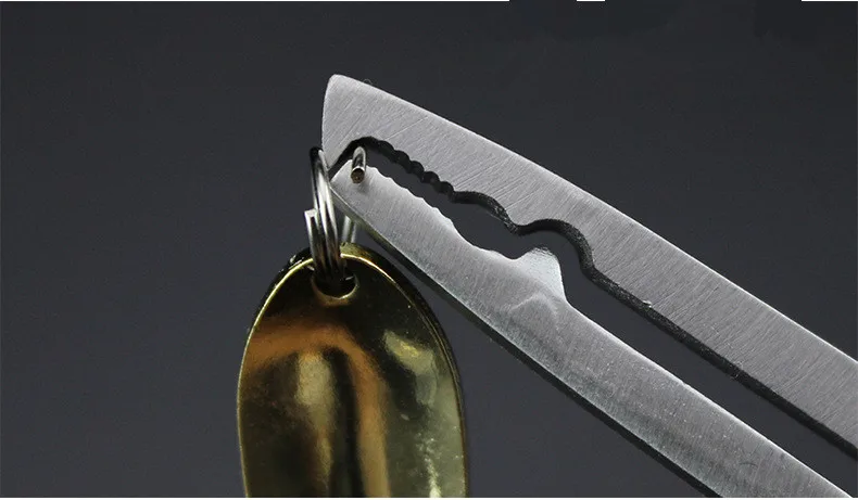 Alicates de pesca multiusos, señuelo, nariz curvada, alicates funcionales de acero inoxidable, herramienta para pescado, pulido de espejo, línea de corte, ganchos de cambio - imagen 3