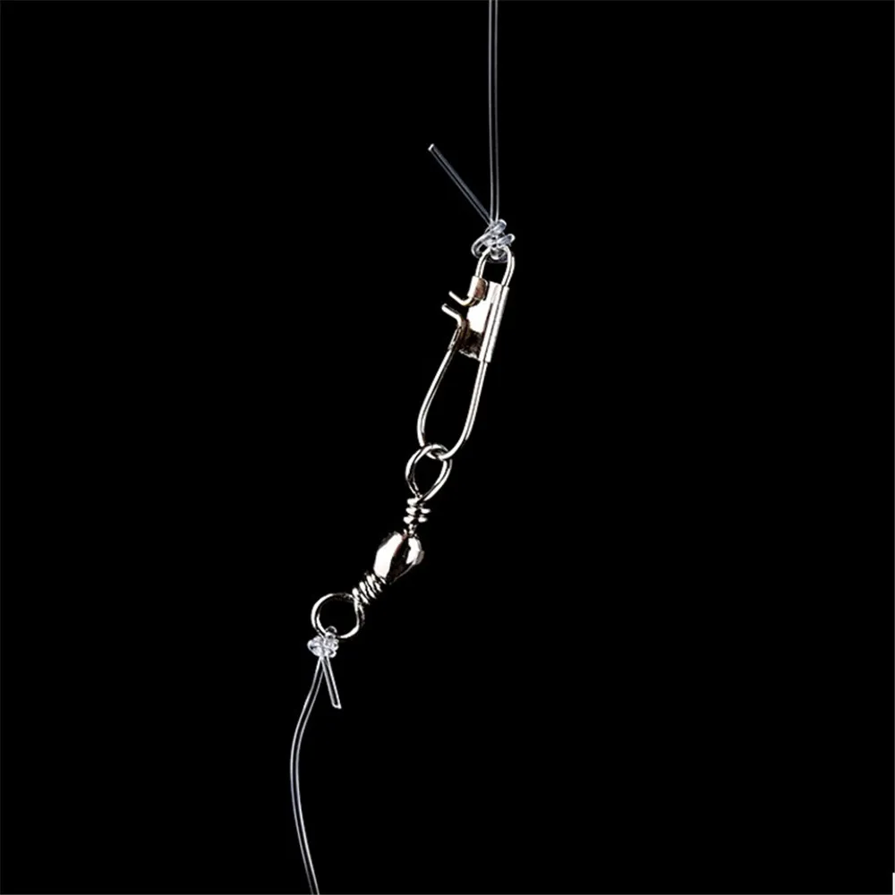 FISHINAPOT, 1 Uds., anzuelos para aparejos giratorios, plantillas de cebo, cabeza de pez, pesca, anzuelo luminoso chapado en oro con 6 anzuelos pequeños - imagen 5