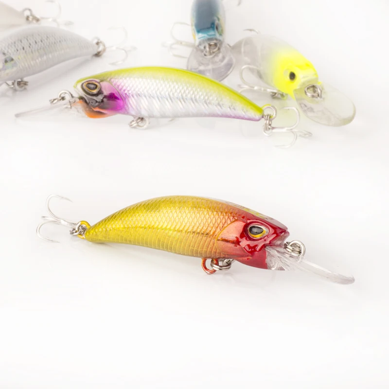 Mini señuelo Wobbler de 1 piezas, 4,8 cm/4,5g de profundidad, 0,8-1,5 m, Minnow, Wobbler Isca, aparejos de pesca de cebo duro - imagen 2