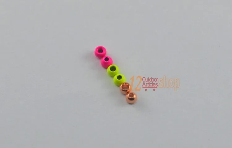 MNFT 500 Uds 2,4mm cuentas de latón rosa/amarillo/moscas cabeza ojos Color crudo ninfa Streamer insectos atado de moscas Material - imagen 3