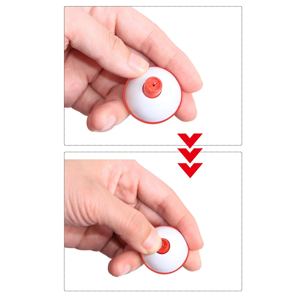 Hyaena 5 piezas flotador de pesca Bobbers Snap plástico duro Botón de empuje mar pesca redondo boya flotador Bobber - imagen 5