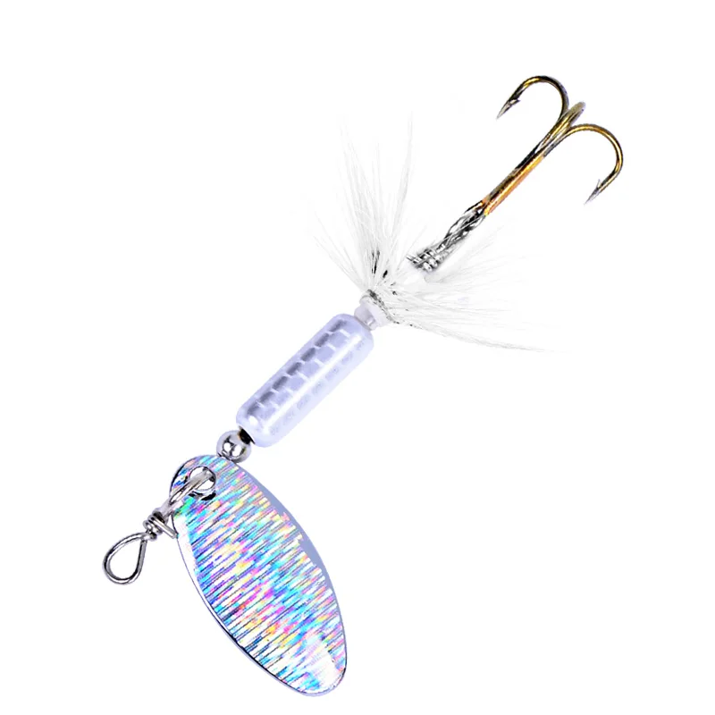 Balleo-señuelo de pesca giratorio, 4g, 6g, cebo de metal para jigging, trucha, lote de 4 unidades