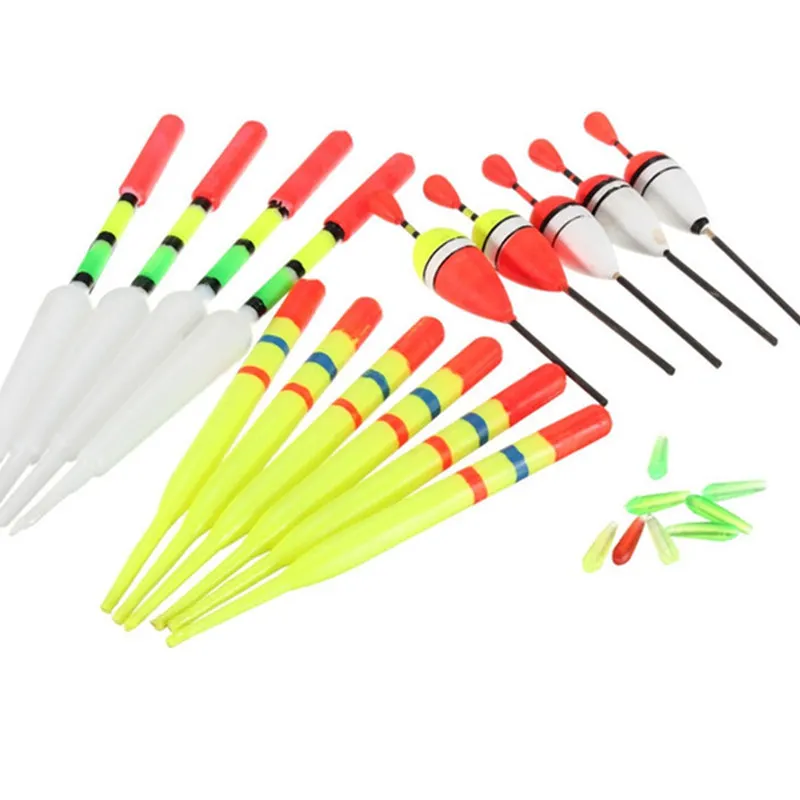 Boya Vertical de pesca marina, flotadores de tamaño surtido para la mayoría de los tipos de pesca con gomas de fijación, Señuelos de Pesca, 1 Juego (15 Uds.) - imagen 4