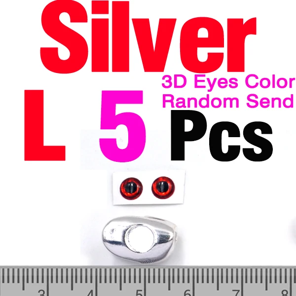 5Pcs L Silver