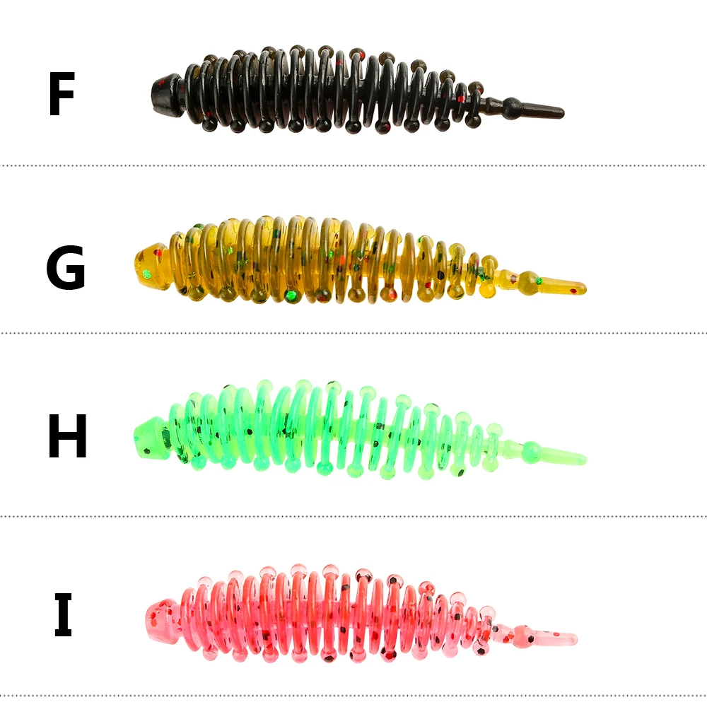 Señivos de pesca en forma de espiral coloridos para aventuras versátiles