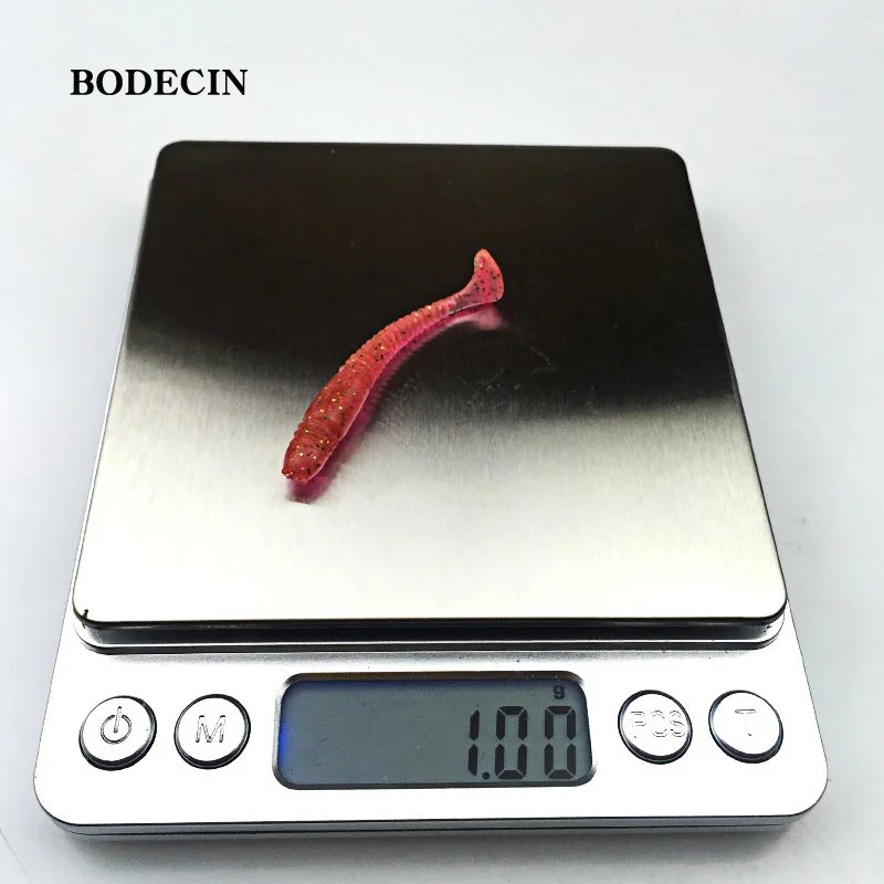 16pcs Fishing Takcle Lure Worms Artificial Soft Baits with salt smell T Tail lures 50mm 1g Grubs Maggot Plastic Jig Head Texas (7)