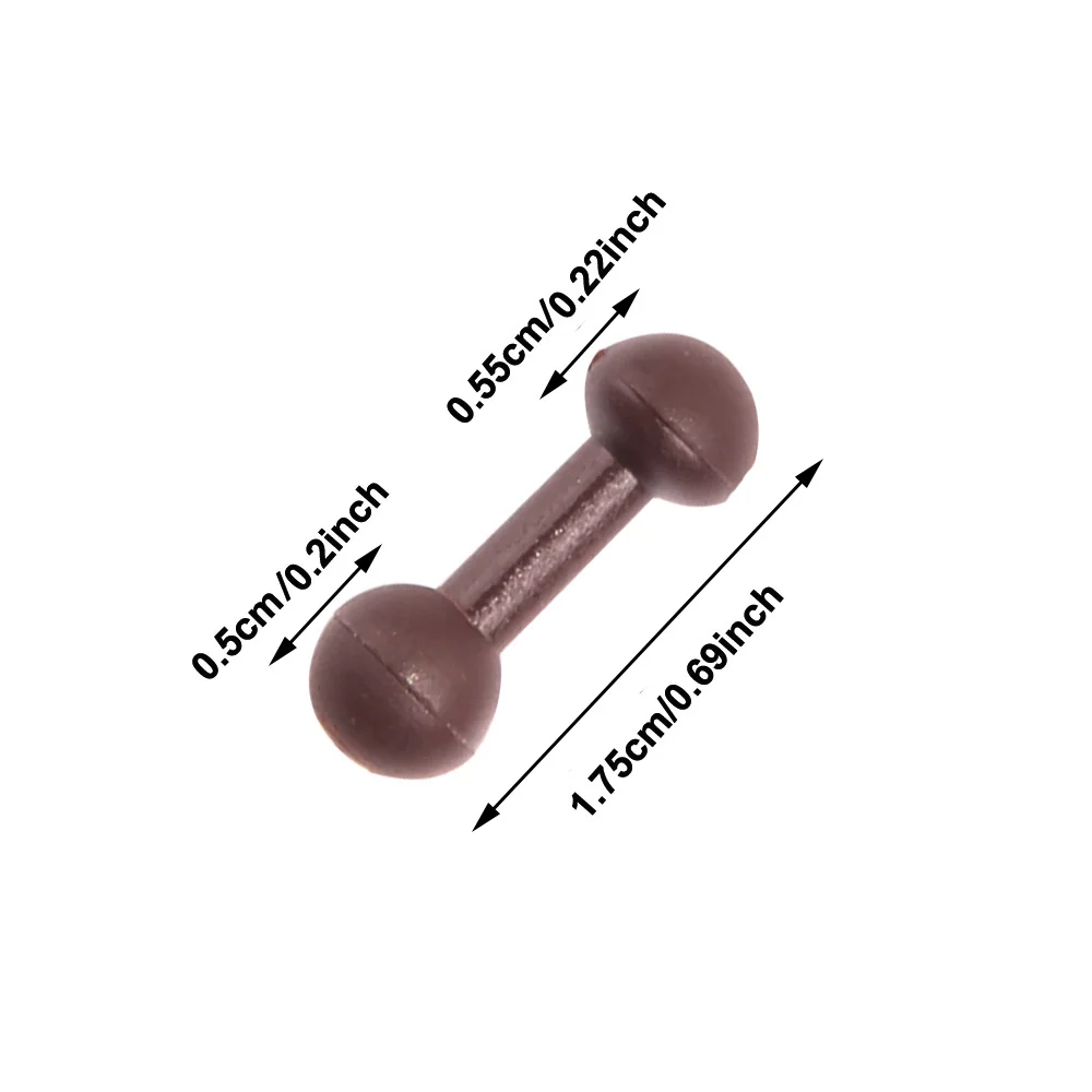 Cuentas de pesca de carpa, accesorios giratorios de pesca de carpa, color verde, gris y marrón, 40 Uds. - imagen 2