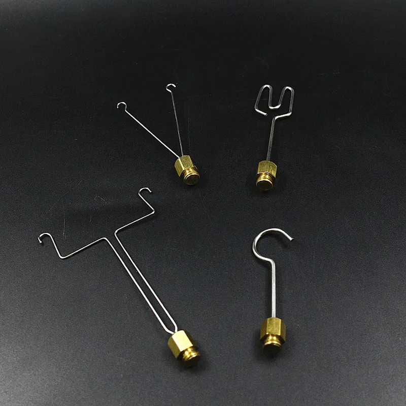 Royal Sissi fly tying Dubbing Spinner con 4 accesorios de cabeza Bucle de rodamiento de bolas de latón Dobleción twister delux herramientas de atado de moscas - imagen 3