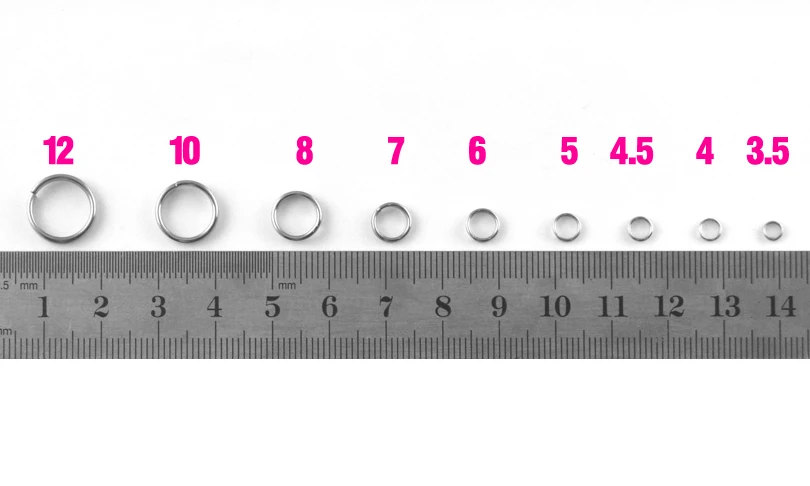MNFT-señuelo de pesca de doble bucle, 100 piezas, anillos divididos, conectores redondos de acero inoxidable, aparejo rápido O 12-3,5 # - imagen 5