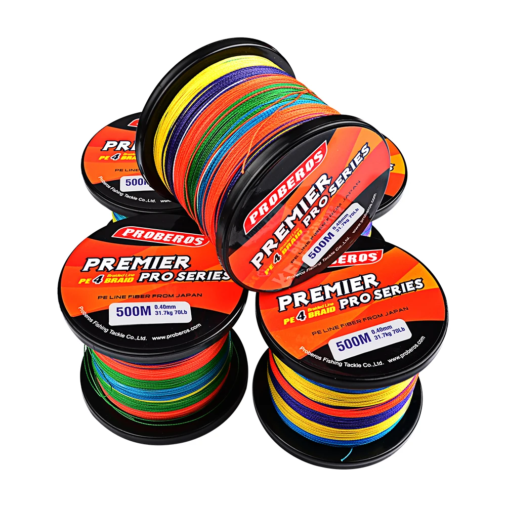 PROBEROS-línea de pesca trenzada Multicolor, 300M, 500M y 1000M, PE, 6-100LB - imagen 5