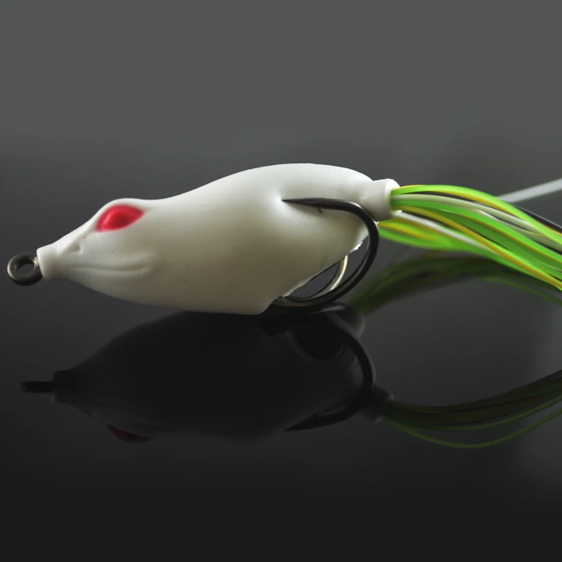 MNFT-señuelo de pesca de rana con rayos de agua dulce, anzuelos, cebo Artificial suave, realista, 6cm, Swimbait, Crankbait, aparejos de pesca, 8 Uds. - imagen 4