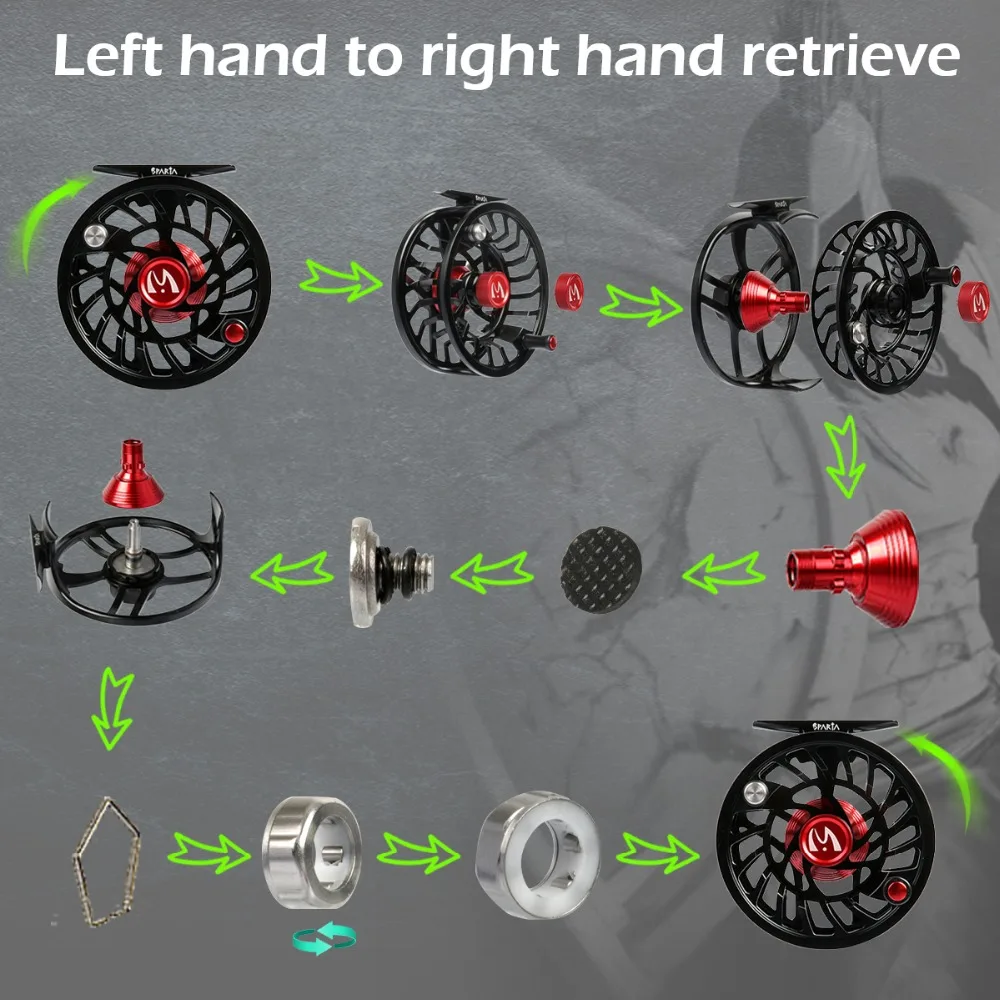 Maximumcatch-carrete de pesca con mosca para agua salada Maxcatch 100%, completamente sellado, impermeable, superligero, CNC, de aluminio mecanizado, grande - imagen 5