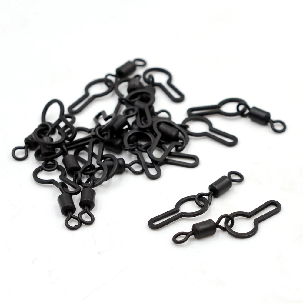 MNFT Clip giratorio para bolsa PVA, malla de pesca de carpa, Terminal de aparejos, broches giratorios para pesca, 12 Uds. - imagen 4