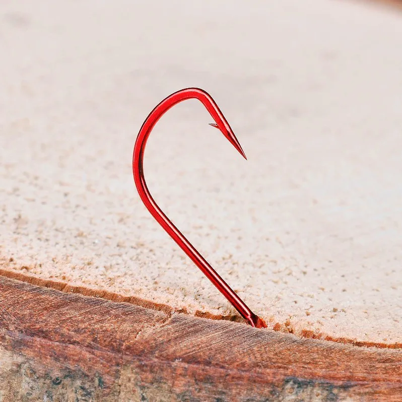 Anzuelo de púas con anzuelo rojo de tamaño pequeño, 50g-2000g, tamaño 0,5 # -8 # Anzuelos de pesca explosivos, paquete de 11 piezas, VENTA - imagen 3