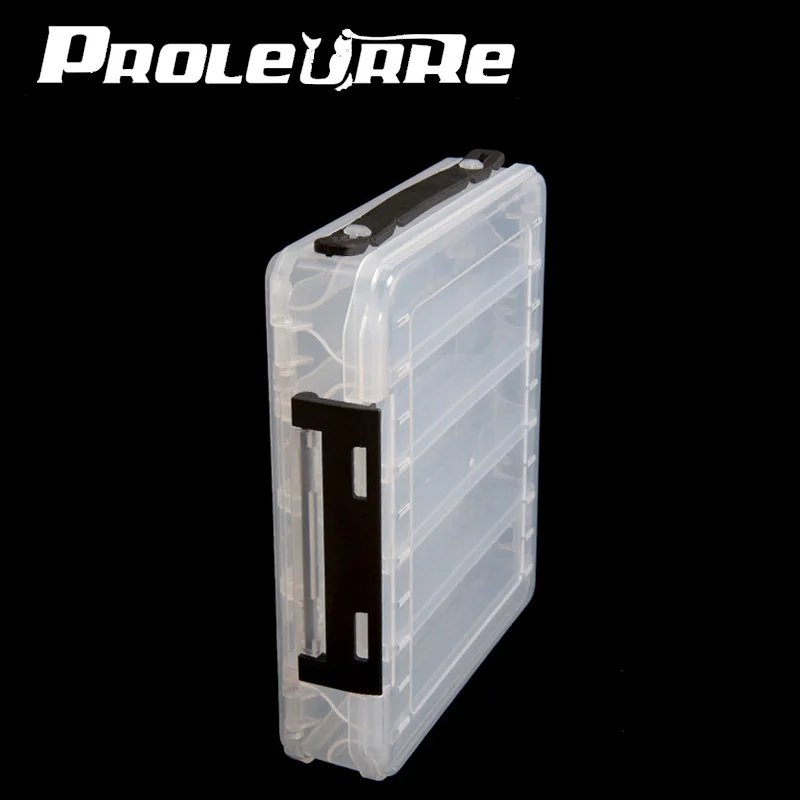 Caja de Herramientas de aparejos de pesca de doble cara, 12 compartimentos, señuelo, anzuelos, línea de plomo flotante, caja de accesorios de pesca, 210x170x43mm, nuevo - imagen 4