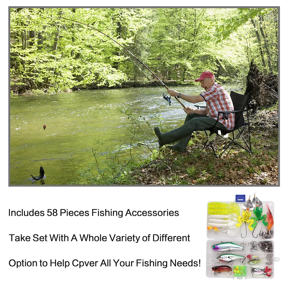 Juego de Señuelos de Pesca de 84 piezas, cebo duro de metal, gusano, gusanos blandos, cebo Artificial para equipo de Pesca - imagen 4