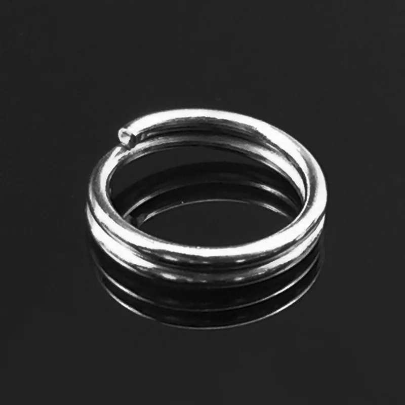 100 unids/lote de anillos divididos de pesca, Conector de señuelo giratorio, aparejos de pesca de barril, accesorios de pesca de carpa, eslabones giratorios