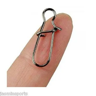 JSM-broches de bloqueo dúo, anillos deslizantes giratorios de acero inoxidable, Kit de aparejos de pesca, color negro, tamaño 0 #-4 #, 25 unidades por lote - imagen 3