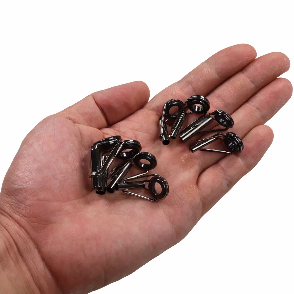 THKFISH-Kit de reparación de caña de pescar, Juego de puntas de poste de fundición, anillo de cerámica doble #3-#5,5, 40 piezas por juego - imagen 4