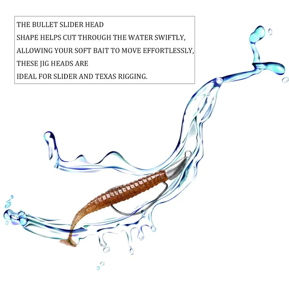 THKFISH 10 Uds anzuelo con cabeza de anzuelo de manivela 5g 7g 10g 14g 20g anzuelos de pesca con cabeza de plomo para señuelo suave anzuelo compensado sin malezas - imagen 5