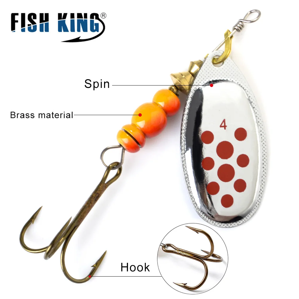 FISH KING 6 Color 0 # -5 #   Cebo giratorio con anzuelos triples 35647-BR Señuelo de pesca con cebo artificial - imagen 2
