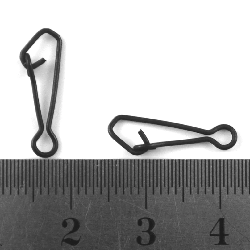 MNFT 50 unids/pack enganchado a presión aleación de latón negro mate conectores de cambio rápido accesorio de pesca conector broches de seguridad ganchos de bloqueo - imagen 4