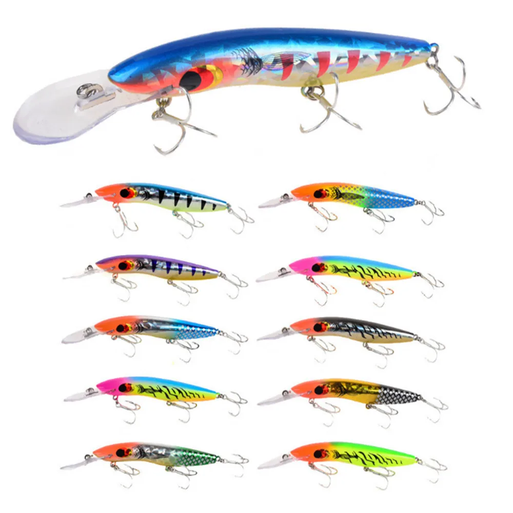 1 piezas gran Minnow Señuelos de Pesca japonesa 25g/16 cmHard cebo con #2 de alto carbono gancho profundo buceo pesca bajo Pike atraer