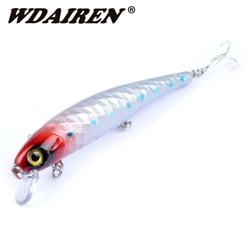 Señuelo de Pesca de pececillos, cebo Artificial duro, ojos 3D, flotante, Wobblers, aparejos de Pesca de peces japoneses, 12cm, 14g, 1 ud. - imagen 5