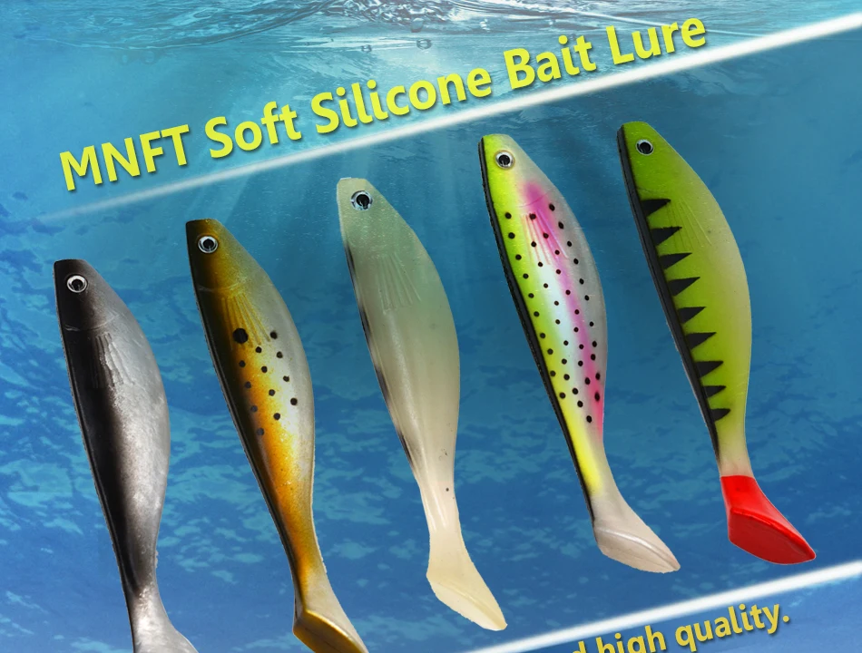 Experimente la mejor aventura de pesca con señuelos de cebo de silicona suave Mnft