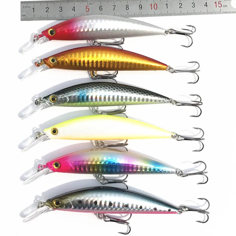 Aparejos de pesca señuelo Minnow Seabass captura 9 cm/25g cebo duro Artificial señuelos hundidos 6 colores 1 pieza venta - imagen 2