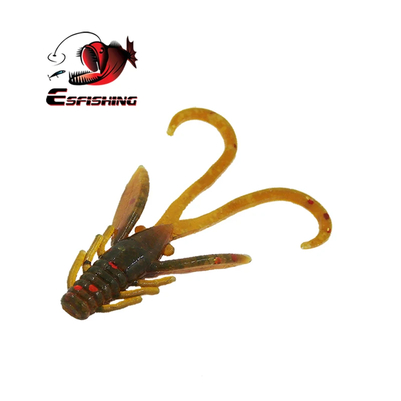 Señuelos de pesca KESFISHING camarones HOG 40 45mm perca Leurre Souple inyección de aroma y sales cebos blandos pescado hielo - imagen 5
