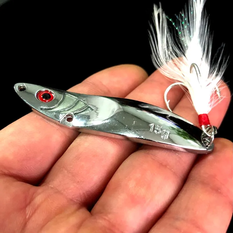 Señuelo de cuchara curva para pesca, cebo Artificial Jigbait, cuchara de serpiente de sanguijuela, brillo de 15g y 20g - imagen 4