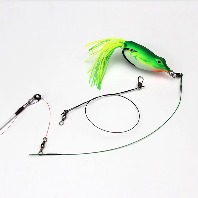 Señuelo de pesca giratorio de acero inoxidable, cable de guía, 2 colores, 10 unidades - imagen 4