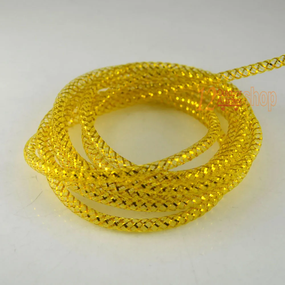 MNFT-tubo de atado de moscas de Color multicolor, malla dorada, azul, verde, Beige, rosa, naranja, Material Flash para el cuerpo del pez para pesca - imagen 5