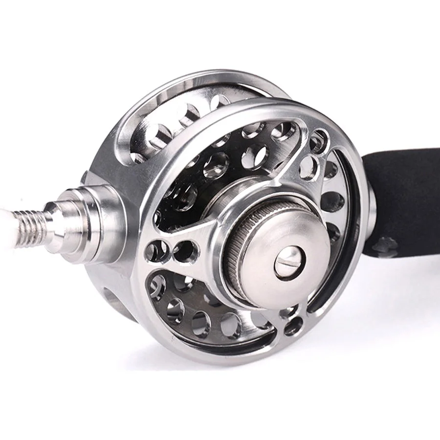 Carrete de pesca de carpa de aluminio, modificación BLG40/50/60, carretes huecos de agua de mar DIY, engranaje de Ruedas de pesca de hielo mecanizado CNC - imagen 3