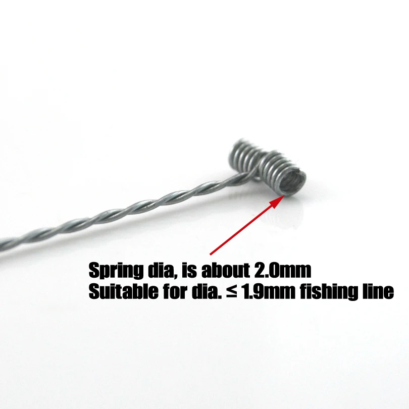 MNFT 12 Uds aparejos de equilibrio de pesca en el océano ganchos conector de brazos resorte en forma de T cuerda trenzada gancho aparejos brazos longitud 8 10 12 19cm - imagen 3