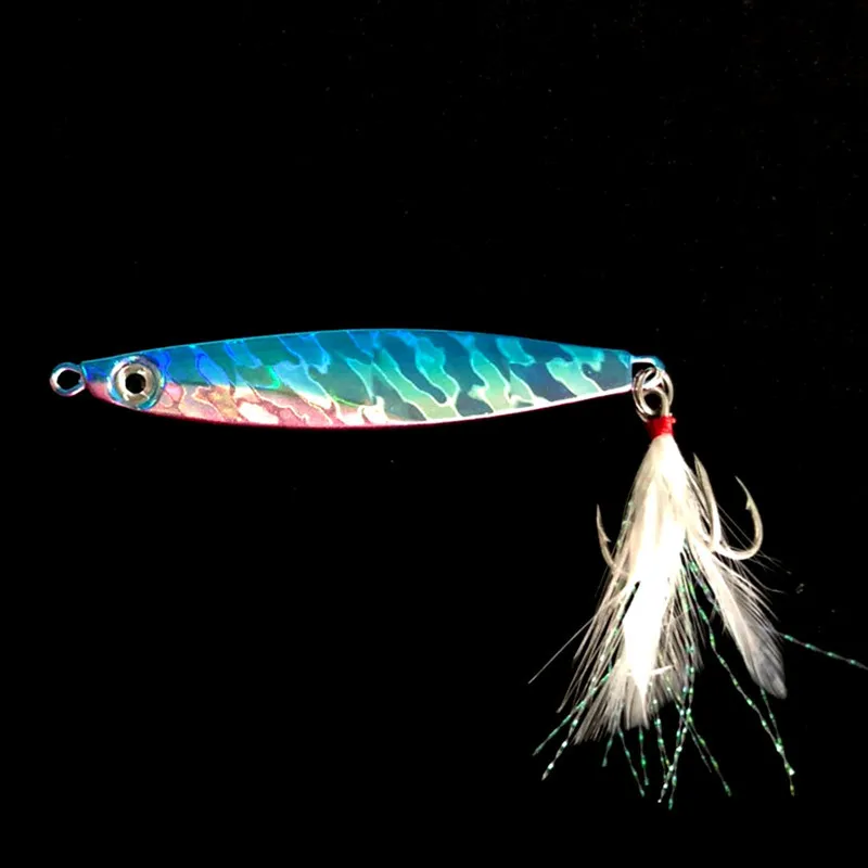 1 pieza venta Jigbait señuelo 40g 60g Shore Cast Señuelos de pesca cebo duro Artificial 8cm 9cm Jigs Minnow VIB aparejos - imagen 4