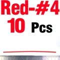 10PCS Red Size 4