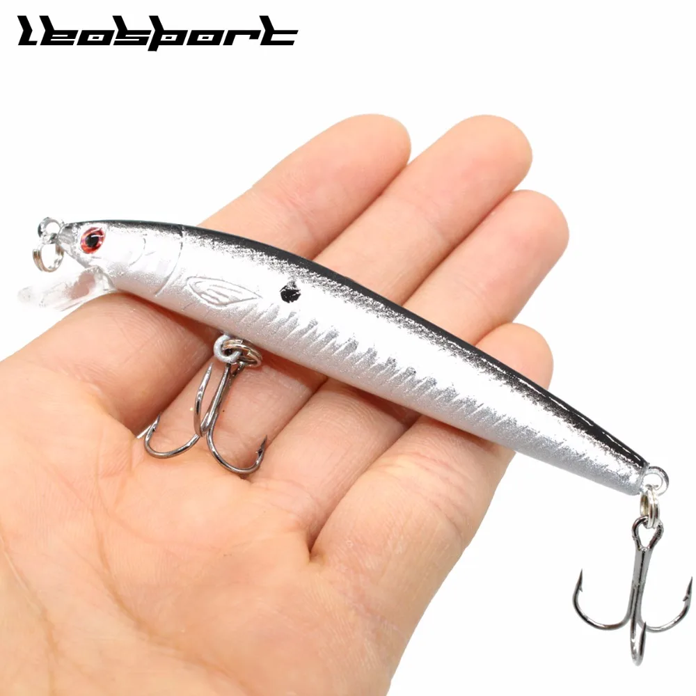 LEOSPORT-señuelo de pesca duro de 9,5 cm, 9g, pececillos, Crankbait, Wobblers, Peche Bass, cebos artificiales, Lucio, carpa, Swimbait - imagen 3