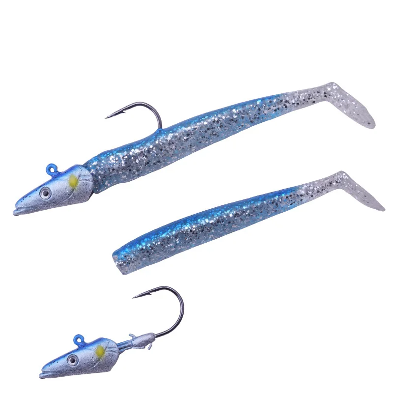 Proleurre-señuelo de pesca de 1 piezas, 11cm, 21g, cabeza de pez que se hunde, Wobbler, agua salada fresca, cuerpo vivo Natural, YR-228 de cebo suave - imagen 3