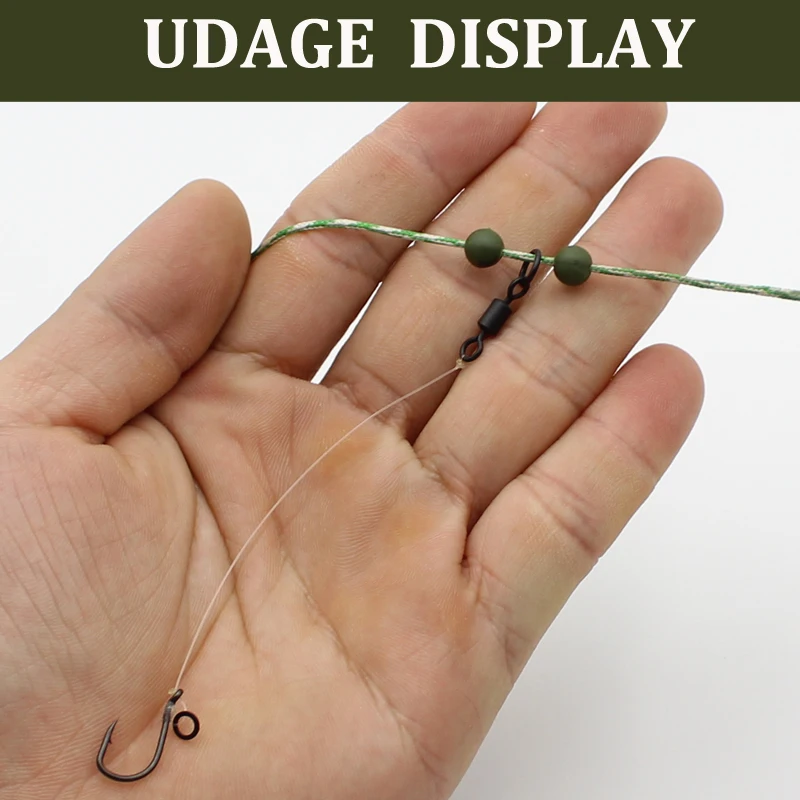 Cuentas de choque de goma para pesca de carpa, aparejo de pesca de carpa, helicóptero d-rig Chod Rig, Terminal de aparejos, herramienta, accesorios de pesca de carpa, 100 Uds. - imagen 5