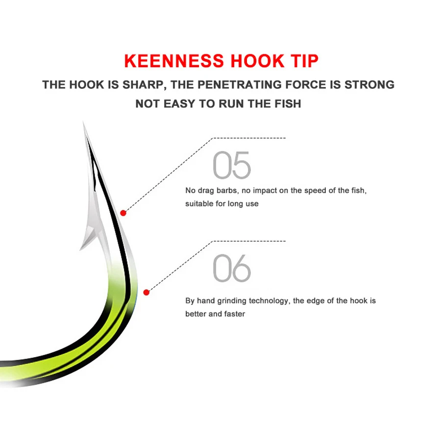 Anzuelos de Pesca de carpa de pulpo japonés, 30 piezas, de acero de alto carbono, un solo círculo con púas, juego de anzuelos circulares, con caja, Pesca T4 - imagen 4